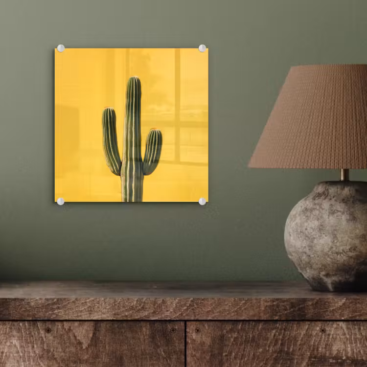 Cactus - Groen - Minimalistisch plexiglas 5mm klein -sfeer3