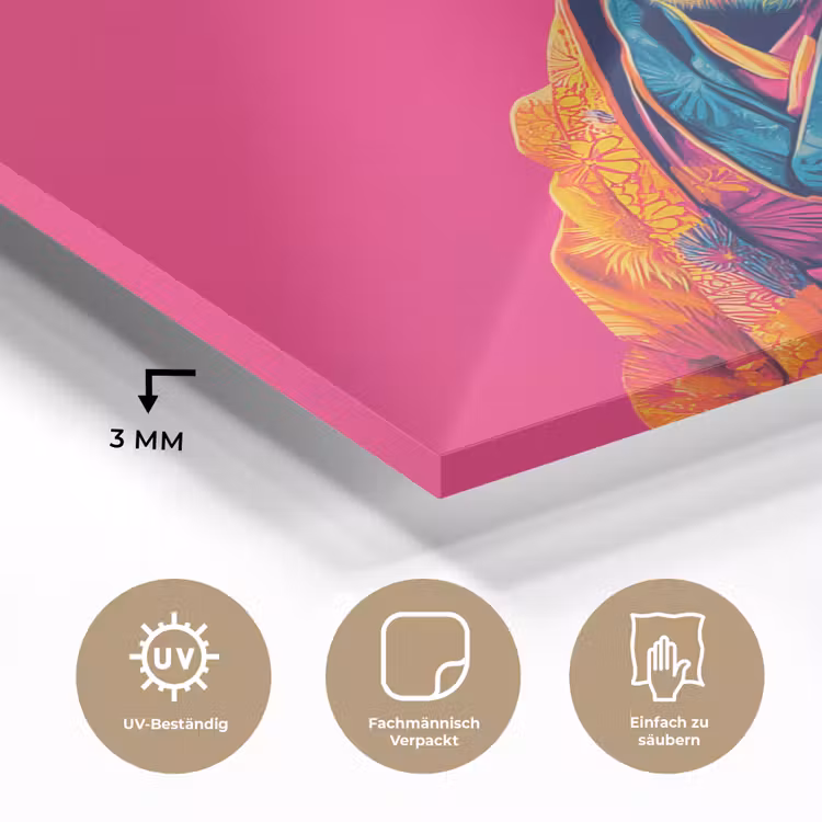Kameel - Bloemen - Kimono - Waaiers plexiglas 5mm klein -wsfeer2_DE