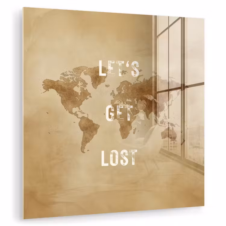 Kaart - Vintage - Quote plexiglas 5mm klein -zzzproduct_nieuw