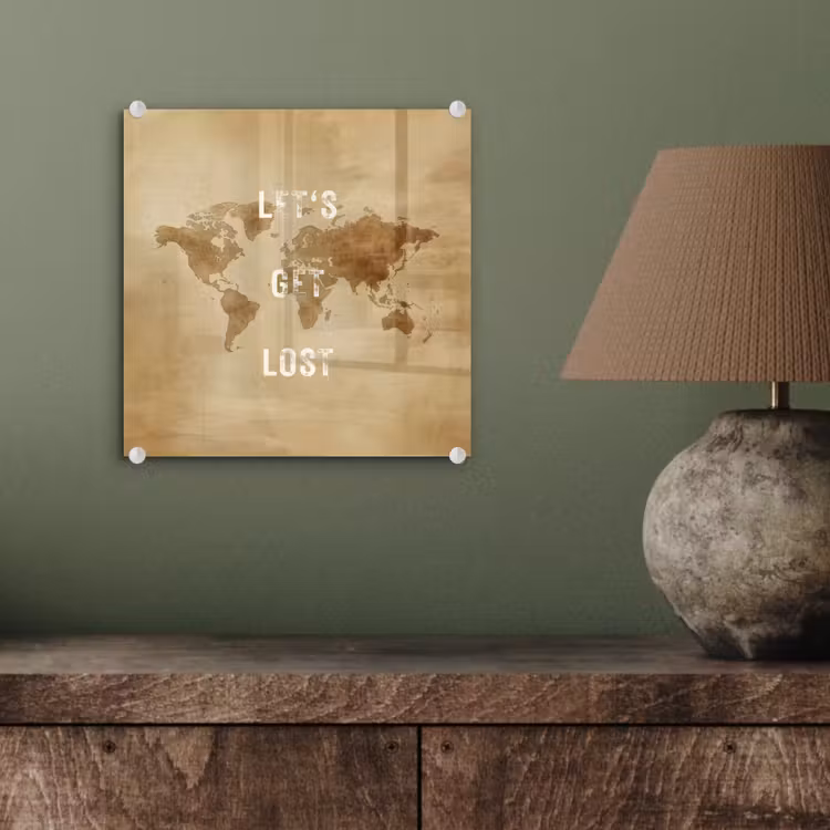 Kaart - Vintage - Quote plexiglas 5mm klein -sfeer3