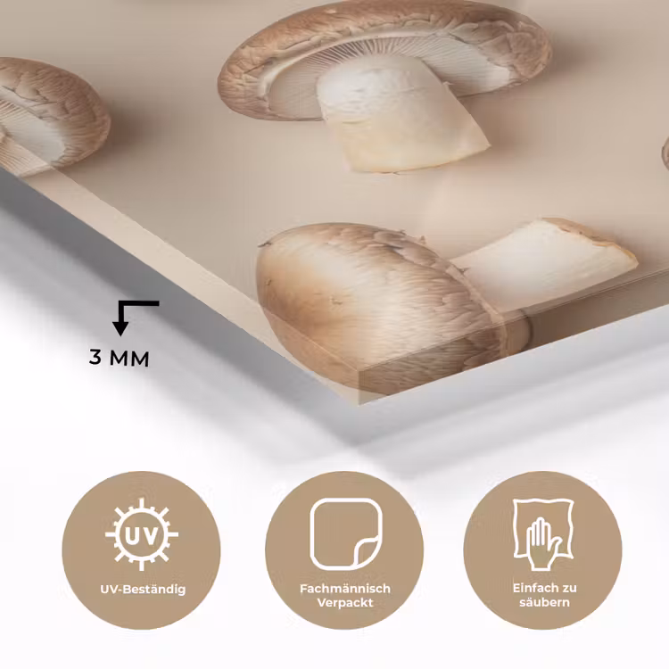 Kastanje Champignons - Beige plexiglas 5mm klein -wsfeer2_DE