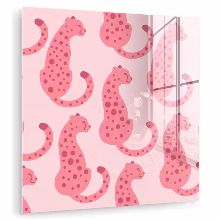 Kat - Gevlekt - Dieren - Patroon - Roze plexiglas 5mm klein -zzzproduct_nieuw