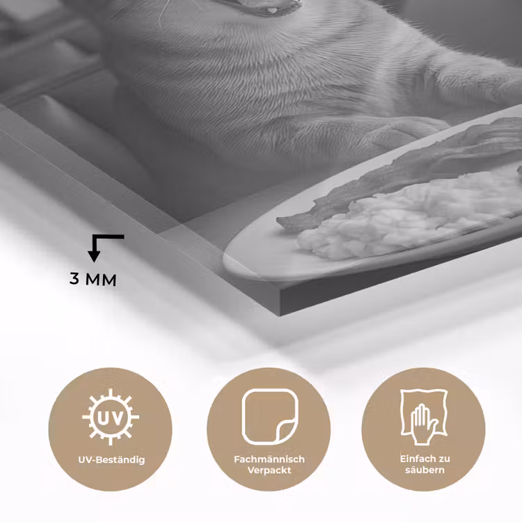 Kat - Koffie - Brood - Zwart plexiglas 5mm klein -wsfeer2_DE