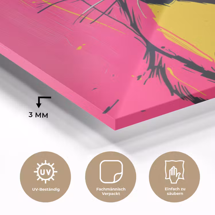 Kat - Art - Zonnebril - Roze plexiglas 5mm klein -wsfeer2_DE