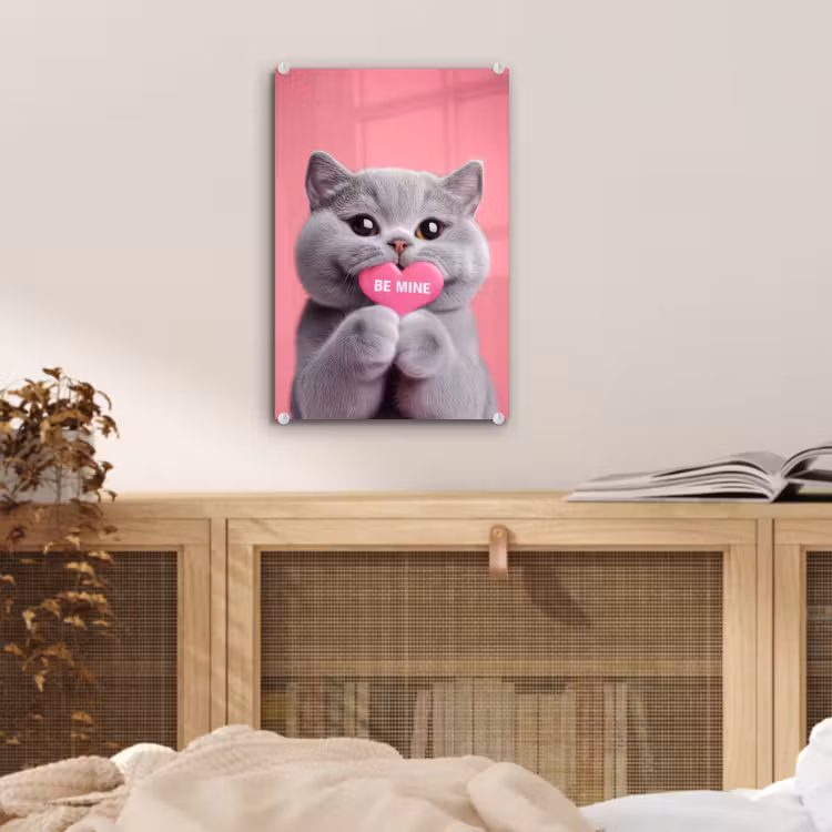Kat - Valentijn - Roze - Liefde plexiglas 5mm klein -sfeer4