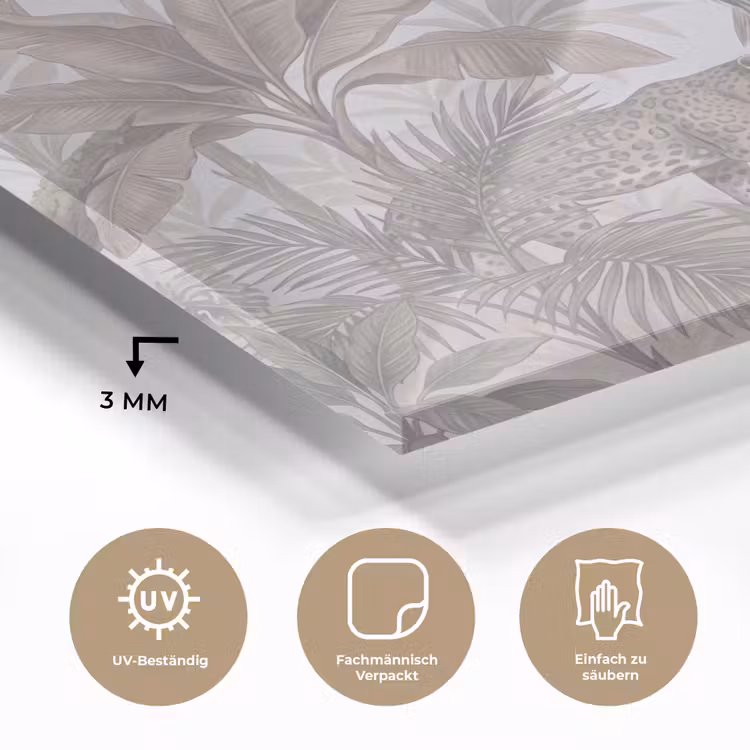 Kat - Vogel - Jungle - Illustratie - Dieren plexiglas 5mm klein -wsfeer2_DE