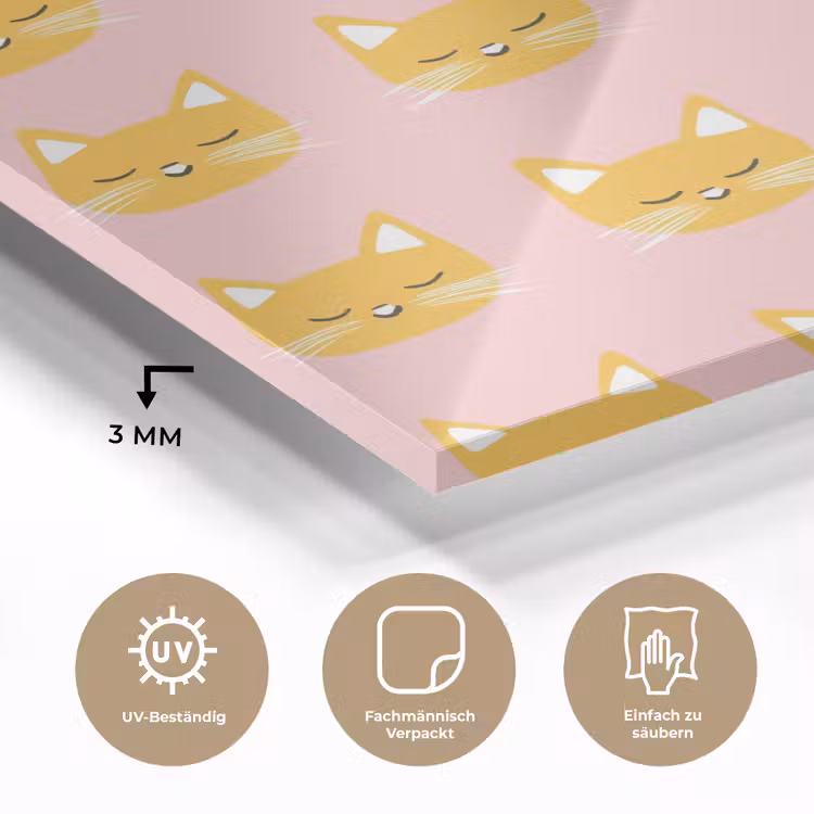Katten - Patroon - Roze plexiglas 5mm klein 11 -wsfeer2_DE