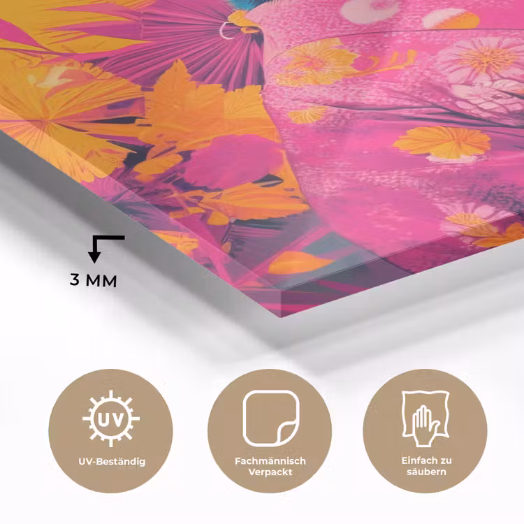 Kimono - Roze - Panda - Bloemenkroon plexiglas 5mm klein -wsfeer2_DE