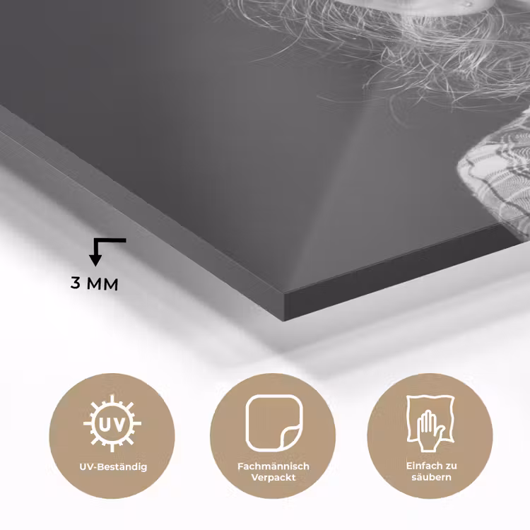 Kind - Vergrootglas - Portret - Zwart-wit plexiglas 5mm klein -wsfeer2_DE