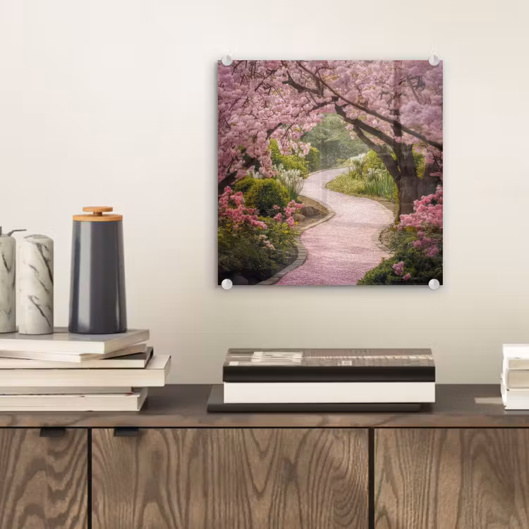 Kersenbloesem - Natuur - Sakura - Pad - Japanse tuin plexiglas 5mm klein -sfeer1