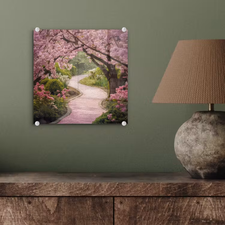 Kersenbloesem - Natuur - Sakura - Pad - Japanse tuin plexiglas 5mm klein -sfeer3