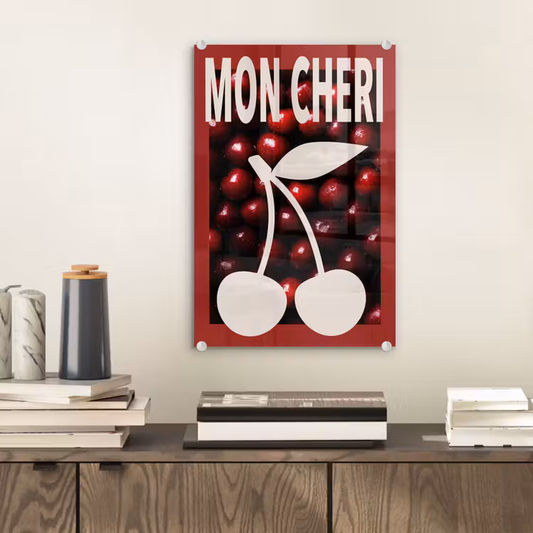 Kersen - Illustratie - Rood plexiglas 5mm klein -sfeer1