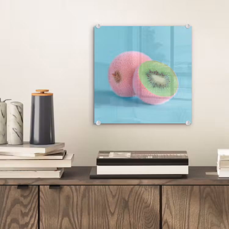 Kiwi - Blauw - Surrealistisch plexiglas 5mm klein -sfeer1
