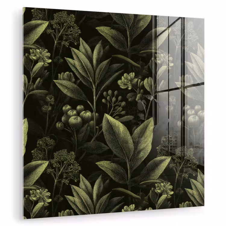 Klassiek - Donker - Botanisch - Planten plexiglas 5mm klein 11 -zzzproduct_nieuw
