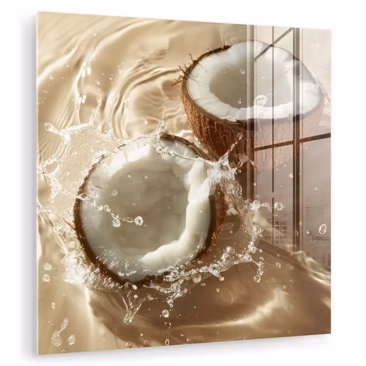 Kokosnoot - Water - Beige - Spetters plexiglas 5mm klein -zzzproduct_nieuw