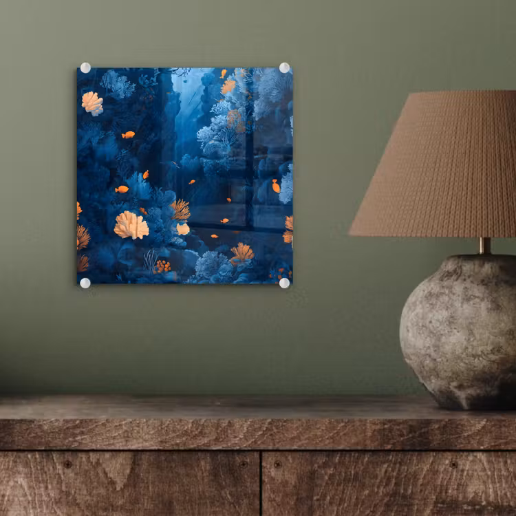 Koraalrif - Vissen - Oceaan - Blauw plexiglas 5mm klein -sfeer3
