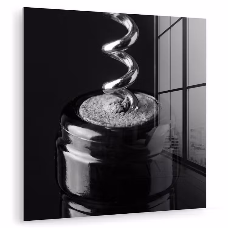 Kurkentrekker - Wijn - Zwart - Wit plexiglas 5mm klein -zzzproduct_nieuw