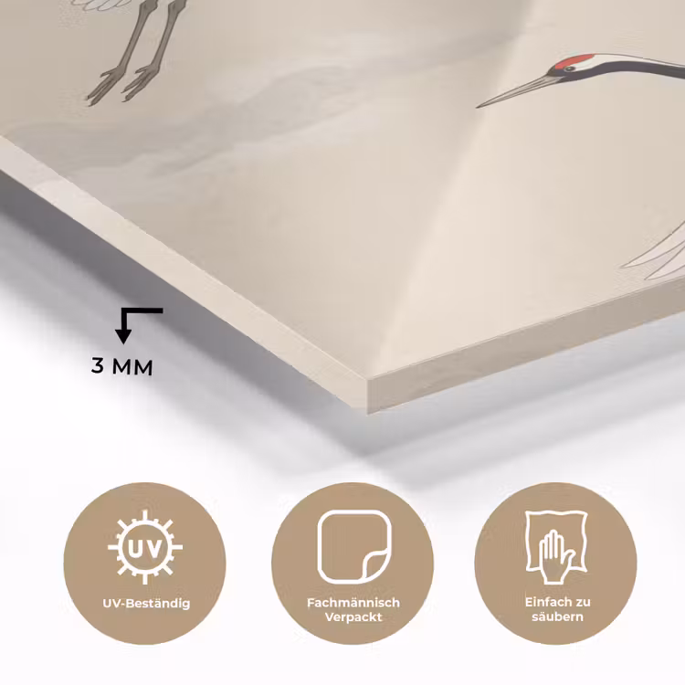 Kraanvogels - Bloesem - Beige plexiglas 5mm klein -wsfeer2_DE