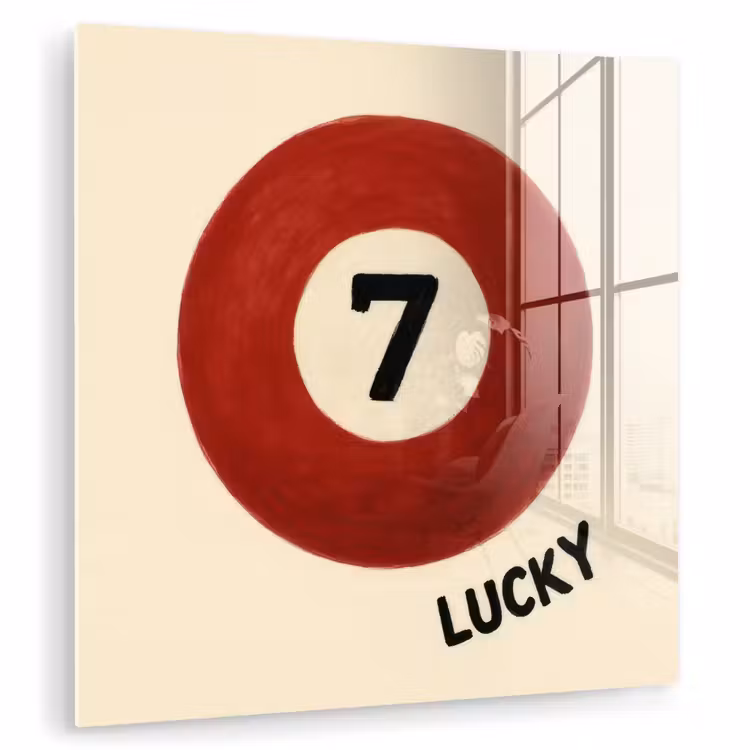 Cirkel - Zeven - Lucky - Rood plexiglas 5mm klein -zzzproduct_nieuw