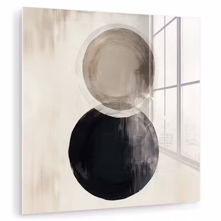 Cirkels - Vorm - Beige - Abstract plexiglas 5mm klein -zzzproduct_nieuw