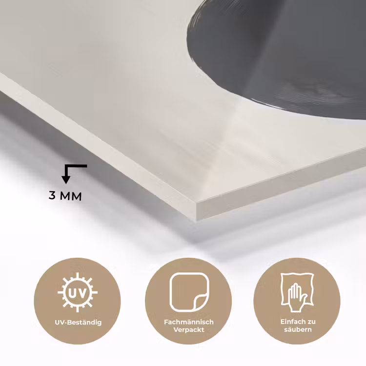 Cirkels - Vorm - Beige - Abstract plexiglas 5mm klein -wsfeer2_DE