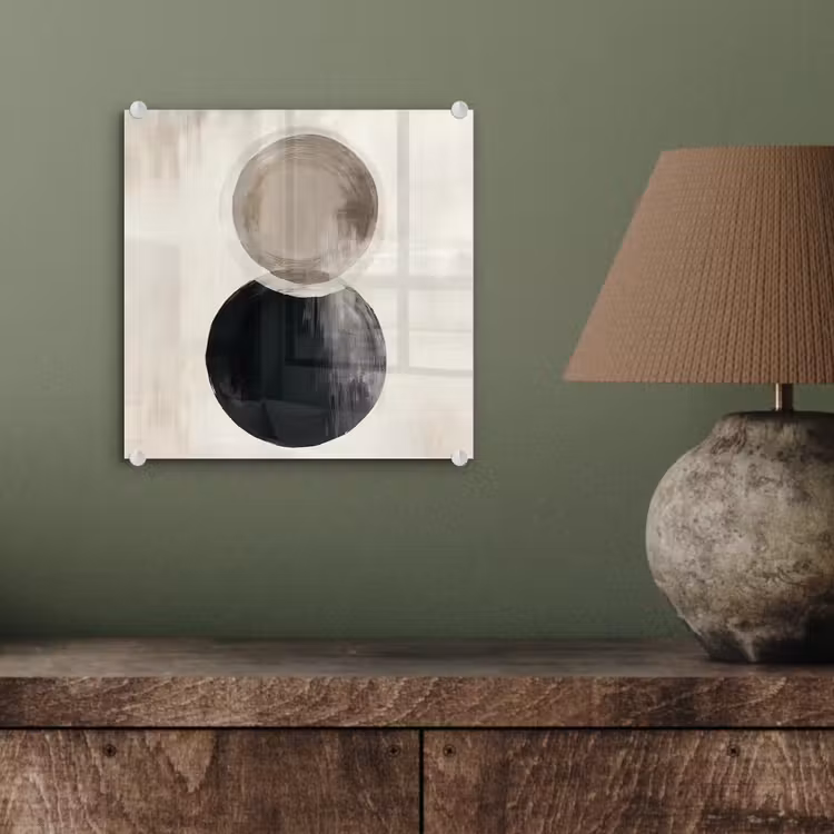 Cirkels - Vorm - Beige - Abstract plexiglas 5mm klein -sfeer3