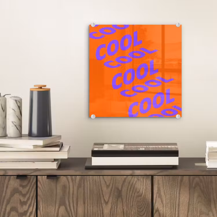 Cool - Paars - Oranje plexiglas 5mm klein -sfeer1