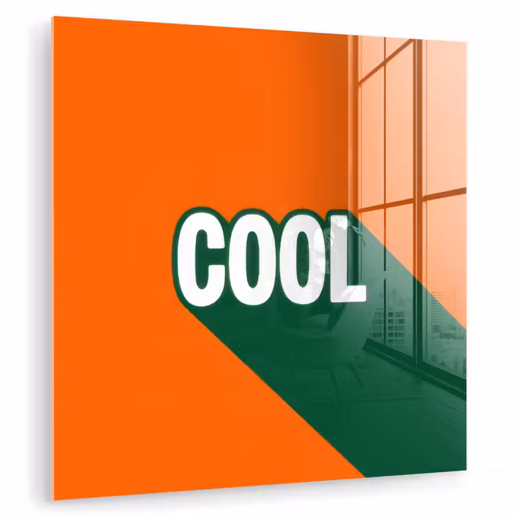 Cool - Oranje - Groen plexiglas 5mm klein -zzzproduct_nieuw