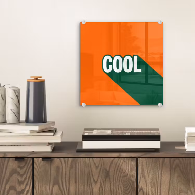 Cool - Oranje - Groen plexiglas 5mm klein -sfeer1
