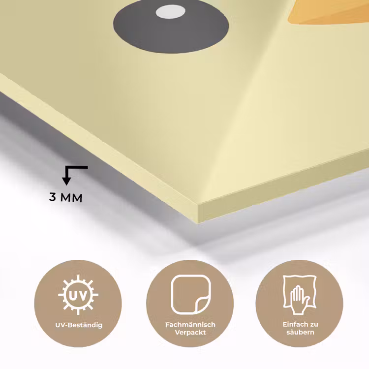 Kuiken - Vrolijk - Geel - Minimalistisch plexiglas 5mm klein -wsfeer2_DE