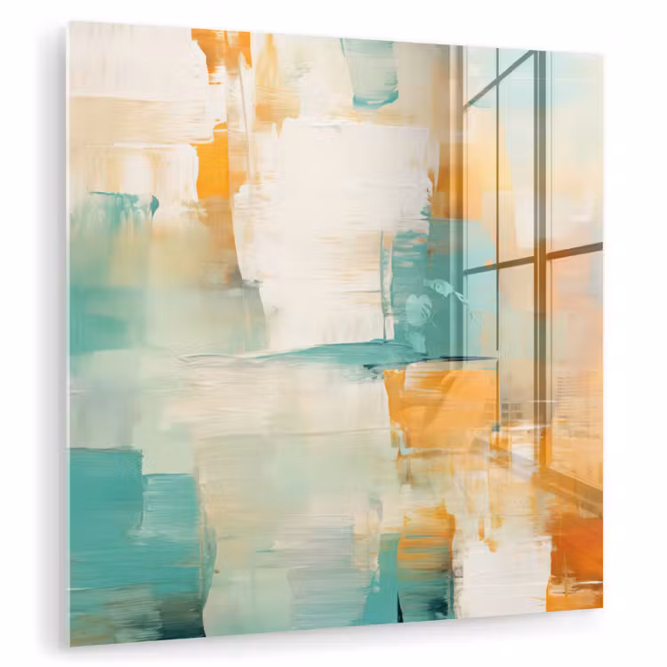 Kunst - Abstract - Blauw - Wit plexiglas 5mm klein -zzzproduct_nieuw