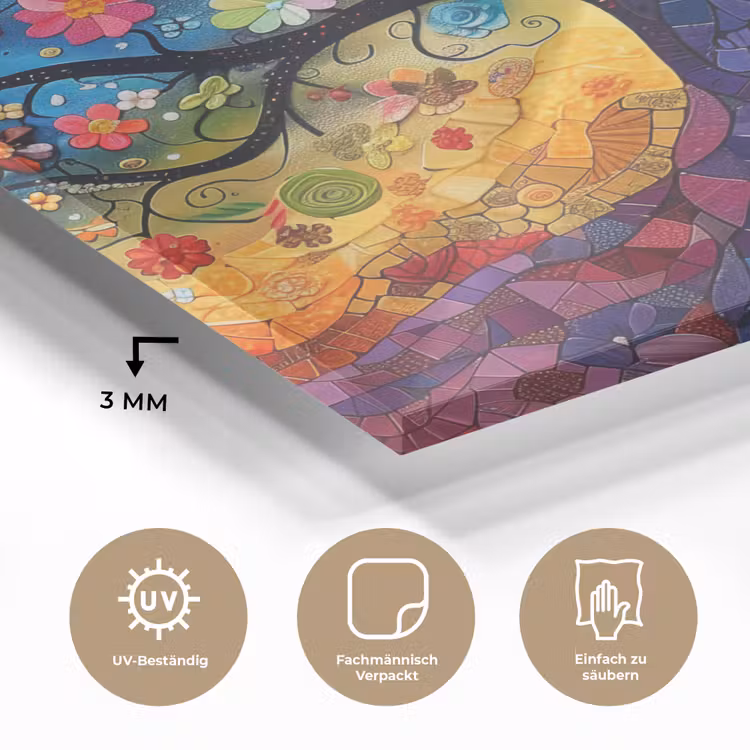 Kunst - Levensboom - Bloemen - Hippie plexiglas 5mm klein -wsfeer2_DE