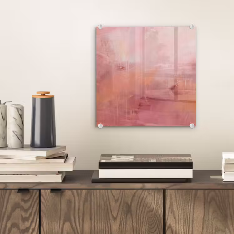 Glasbild - Kunst – Fließend – Pastell – Abstrakt - Kunst - Vloeiend - Pastel - Abstract plexiglas 5mm klein