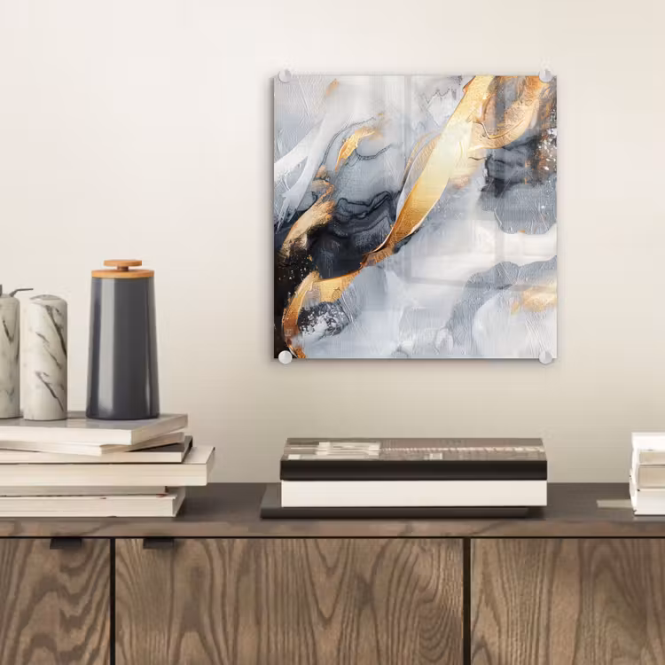 Kunst - Goud - Luxe - Abstract - Modern plexiglas 5mm klein -sfeer1