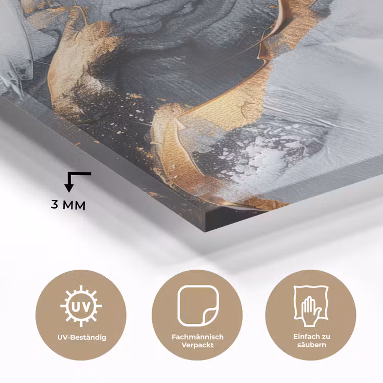 Kunst - Goud - Luxe - Abstract - Modern plexiglas 5mm klein -wsfeer2_DE