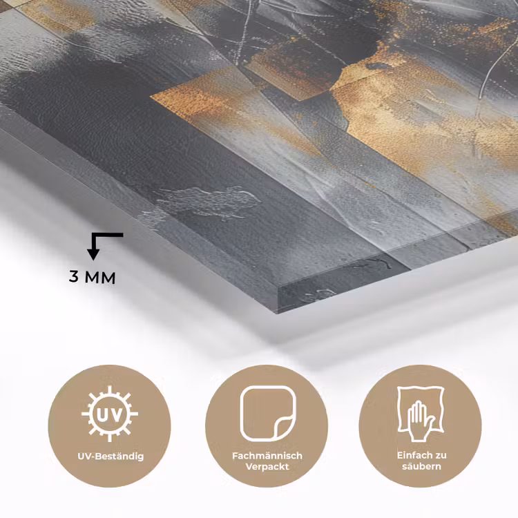 Kunst - Goud - Zilver - Abstract plexiglas 5mm klein -wsfeer2_DE