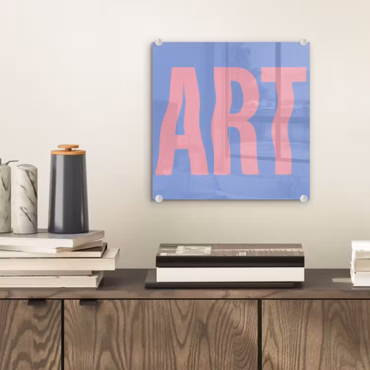 Art - Roze - Blauw plexiglas 5mm klein -sfeer1