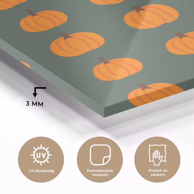 Pompoen - Patroon - Oranje plexiglas 5mm klein 11 -wsfeer2_DE