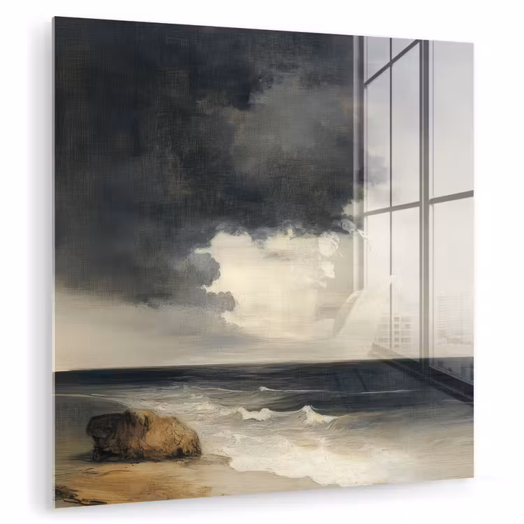 Kust - Golven - Rots - Storm plexiglas 5mm klein -zzzproduct_nieuw