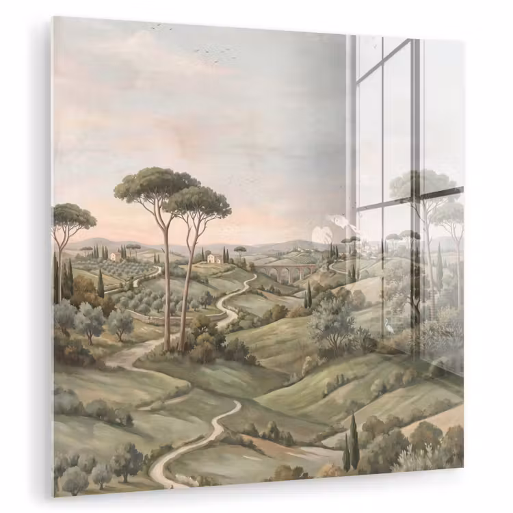 Landschap - Heuvels - Zandpad - Groen plexiglas 5mm klein -zzzproduct_nieuw
