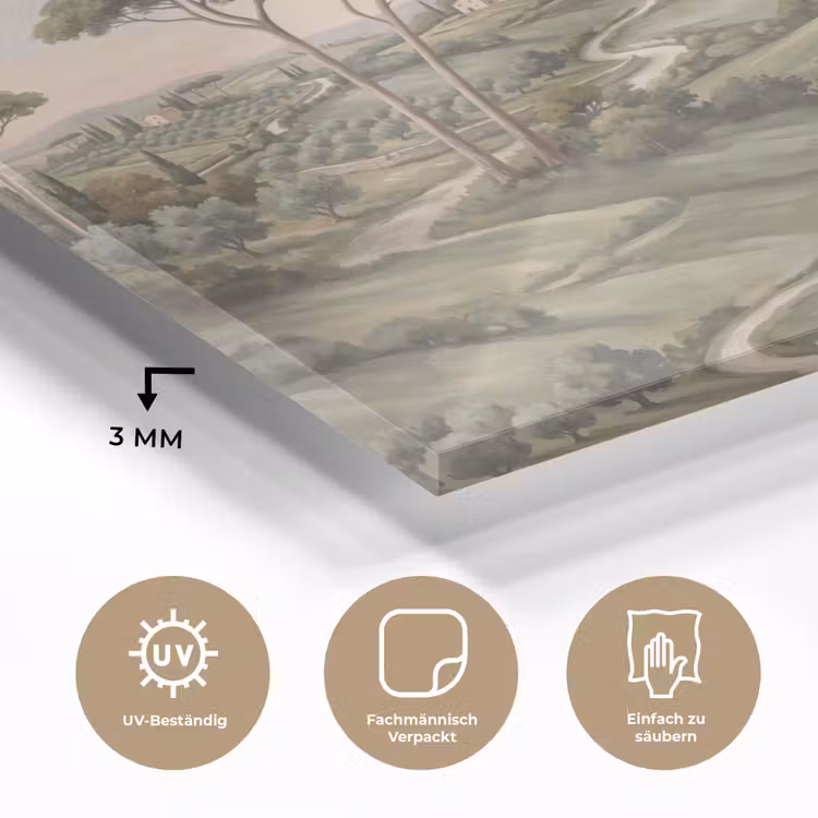 Landschap - Heuvels - Zandpad - Groen plexiglas 5mm klein -wsfeer2_DE
