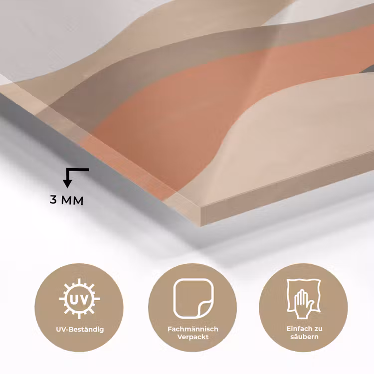Landschap - Heuvels - Zon - Abstract - Oranje plexiglas 5mm klein -wsfeer2_DE