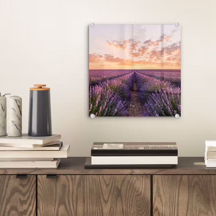 Landschap - Lavendelveld - Paars plexiglas 5mm klein -sfeer1