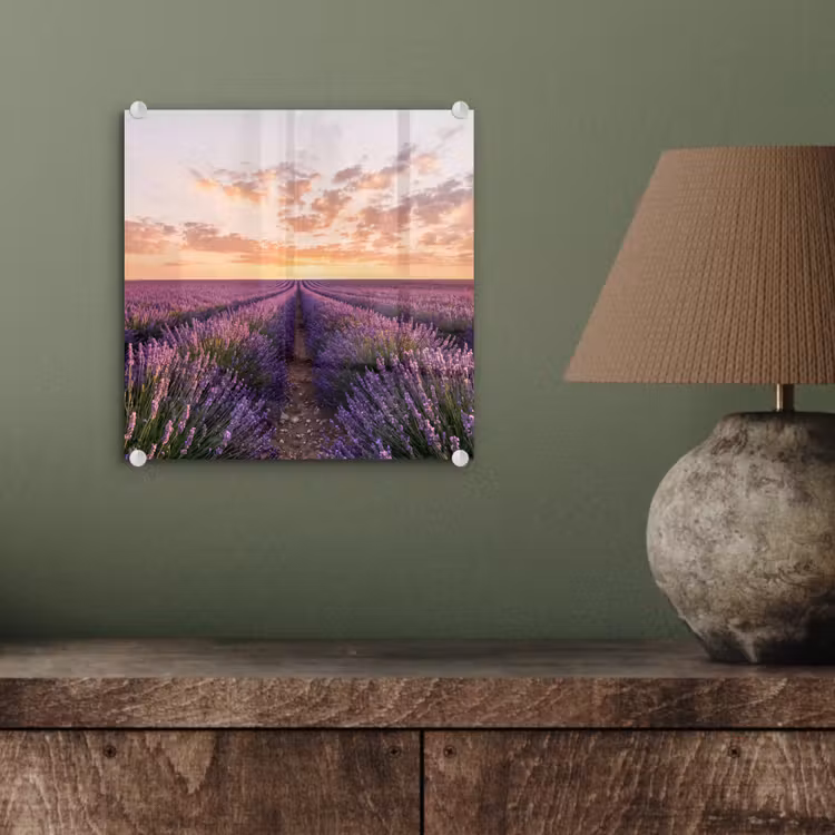 Landschap - Lavendelveld - Paars plexiglas 5mm klein -sfeer3
