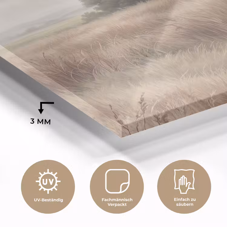 Landschap - Minimalistisch - Beige plexiglas 5mm klein -wsfeer2_DE