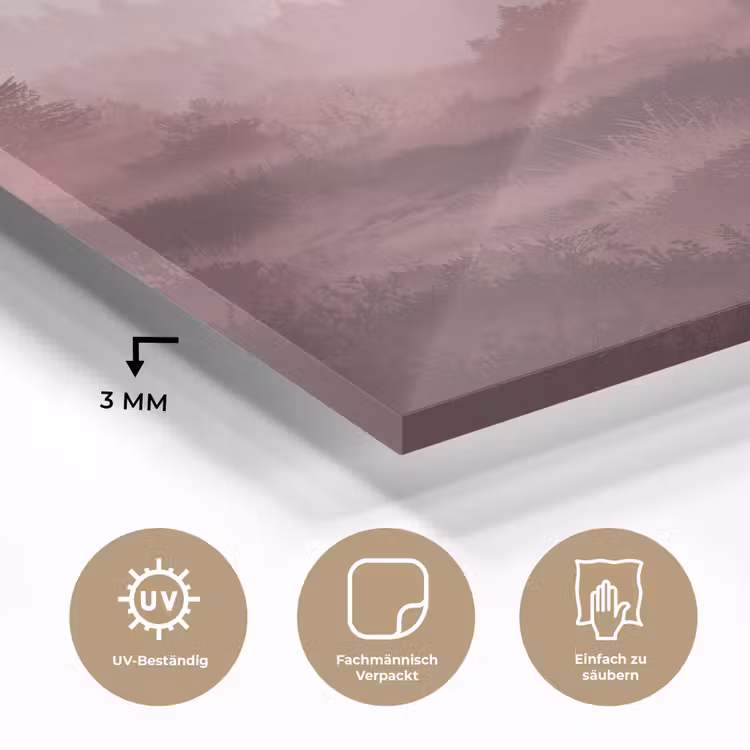 Landschap - Mistig - Roze plexiglas 5mm klein -wsfeer2_DE