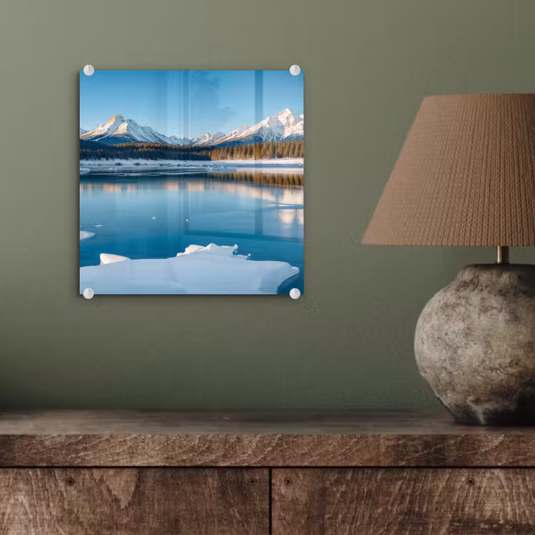Landschap - Winter - Meer - Bergen - Uitzicht - IJs plexiglas 5mm klein -sfeer3