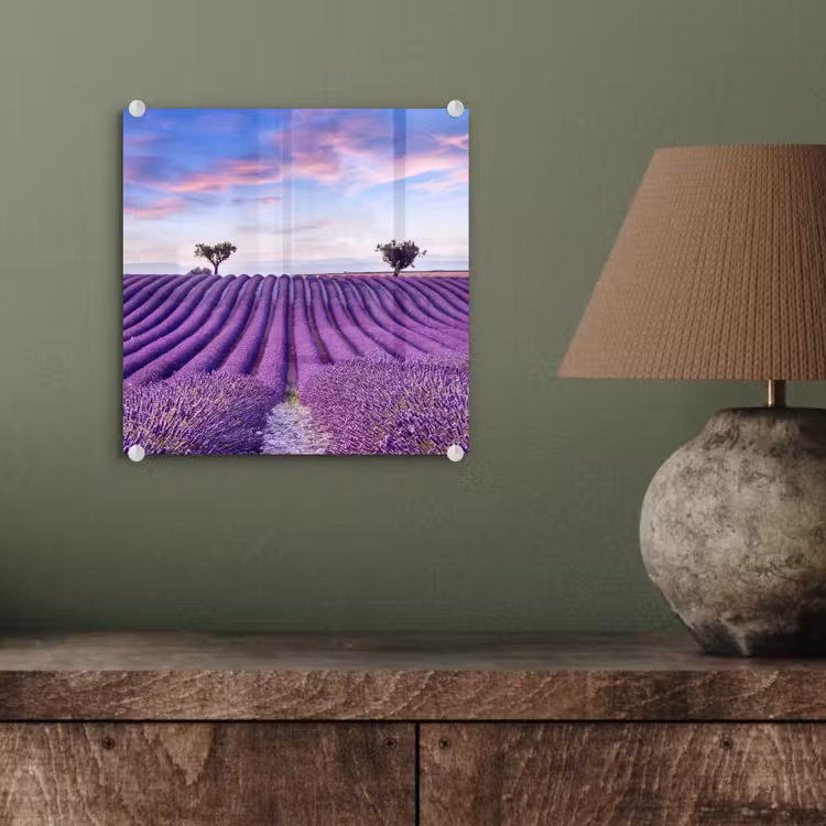 Lavendel - Natuur - Paars - Bomen - Bloemen plexiglas 5mm klein -sfeer3