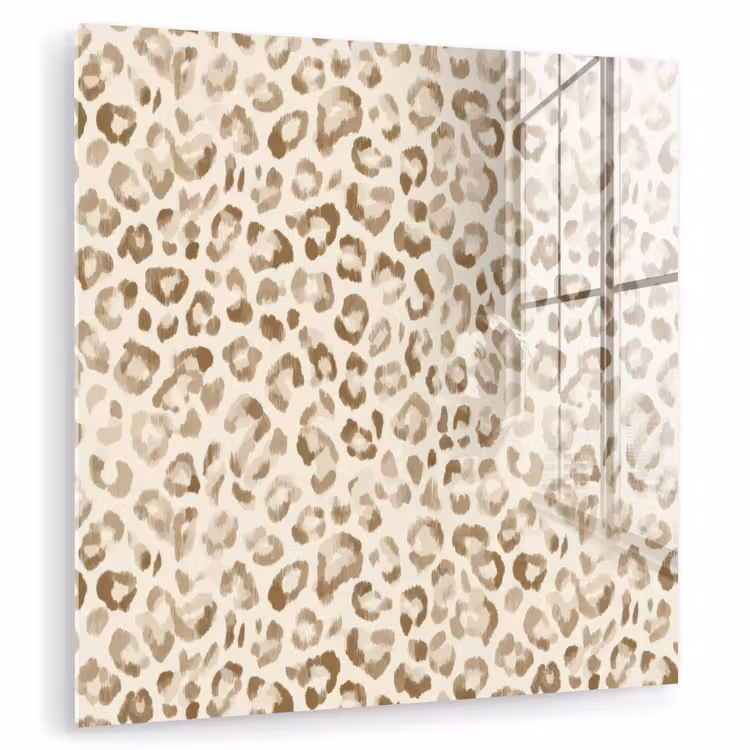 Luipaard - Klassiek - Beige plexiglas 5mm klein 11 -zzzproduct_nieuw
