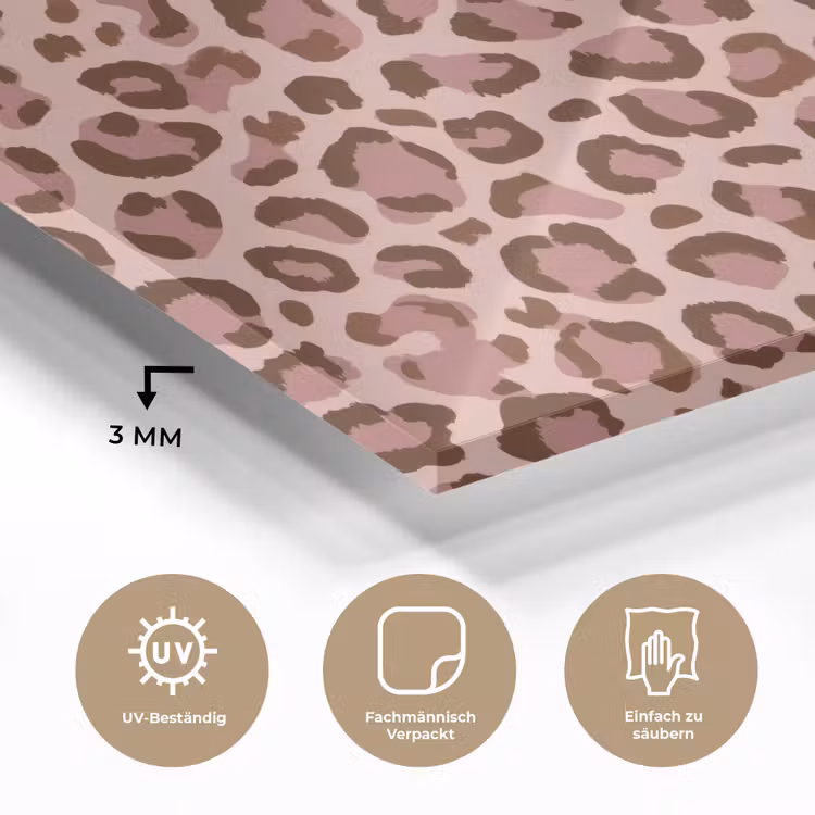 Luipaard - Patroon - Roze plexiglas 5mm klein 11 -wsfeer2_DE